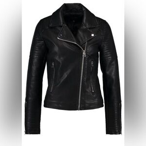 Topshop Black Leather Biker Jacket